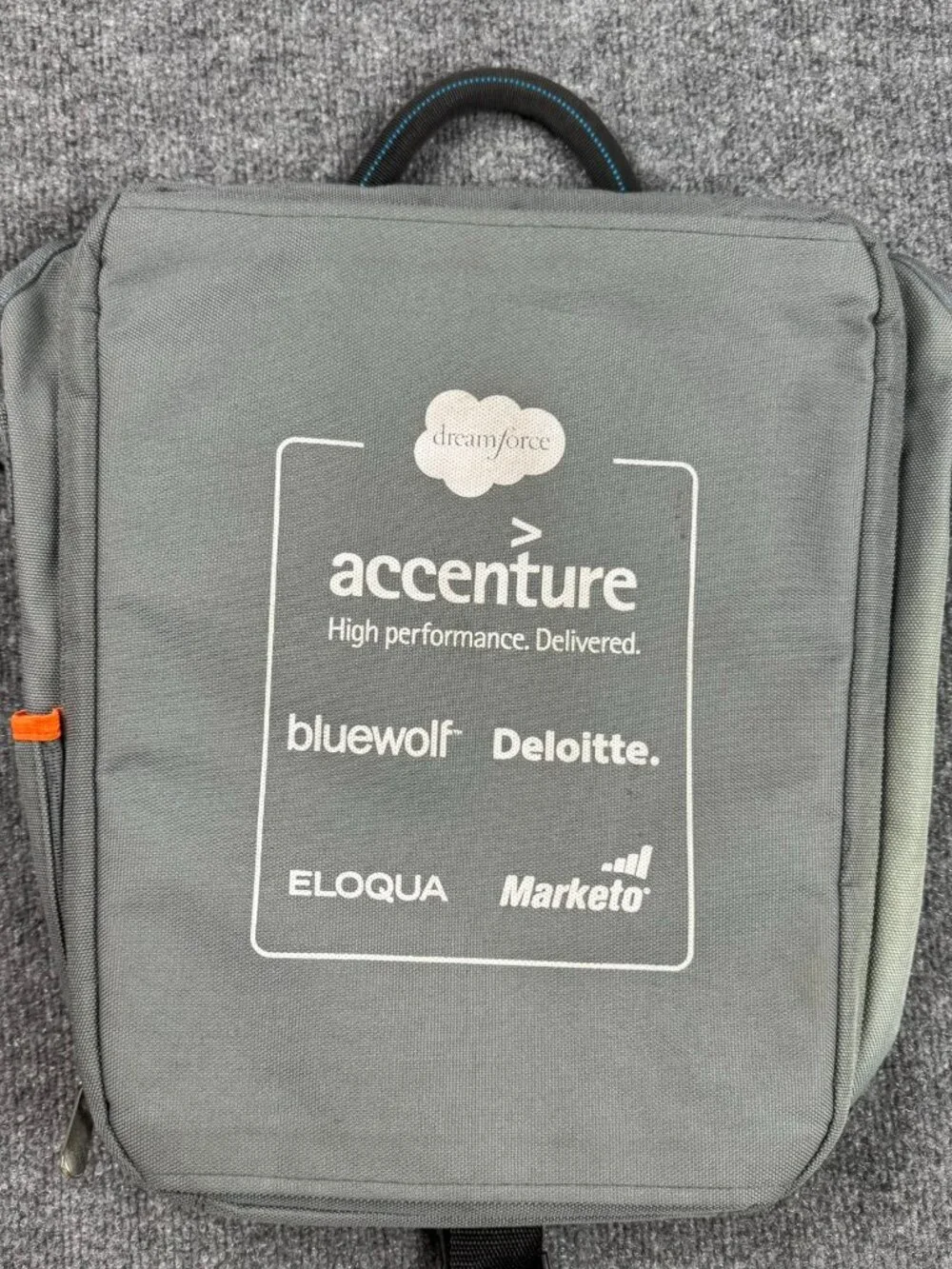 Salesforce Unisex Gray Orange Messenger Laptop Bag Tech Promo Flaw